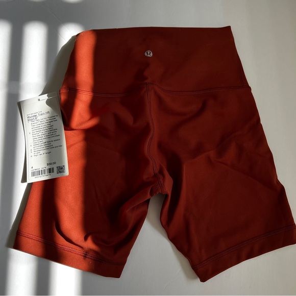 NWT Lululemon Wunder Under Train HR Short 6”, Dark Terracotta, size 4 - Picture 5 of 5